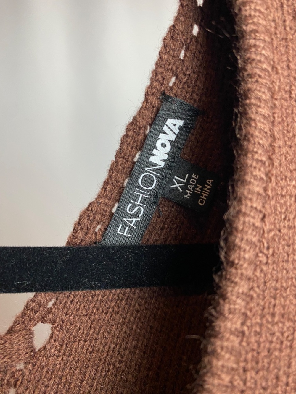 Fashion Nova Womenʻs ChocolateBrown Ribbed Knit Long Sleeve Body Con Jumpsuit XL - Picture 2 of 8